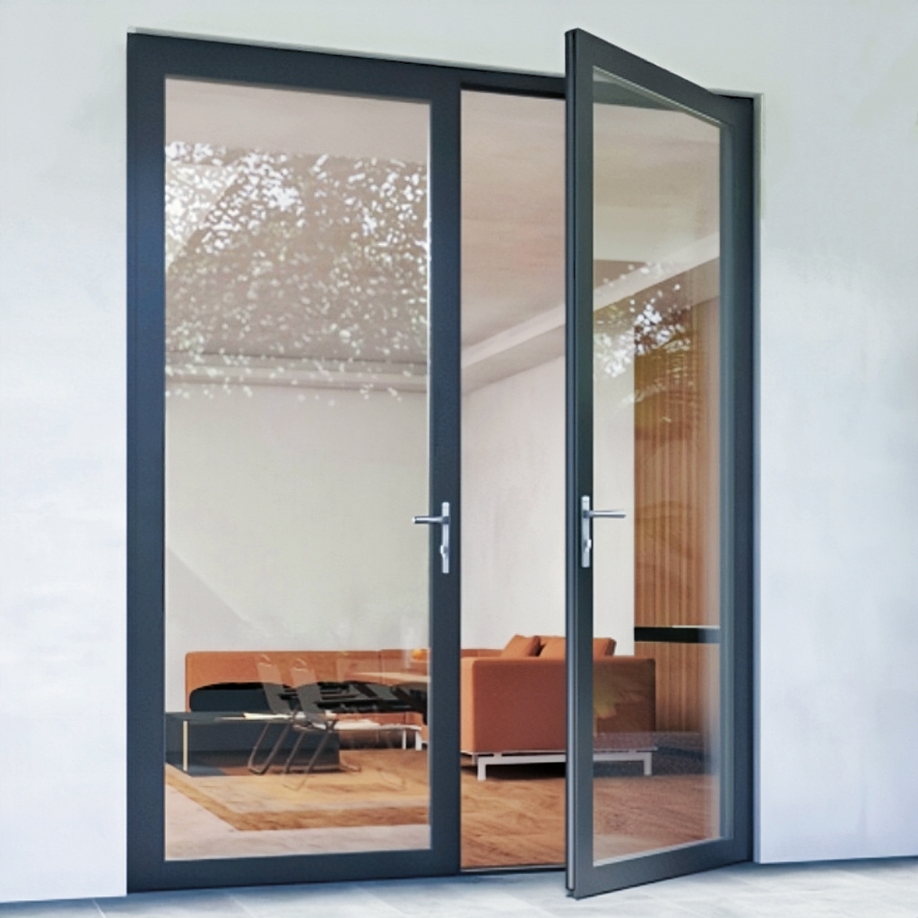 side-opening aluminum casement door