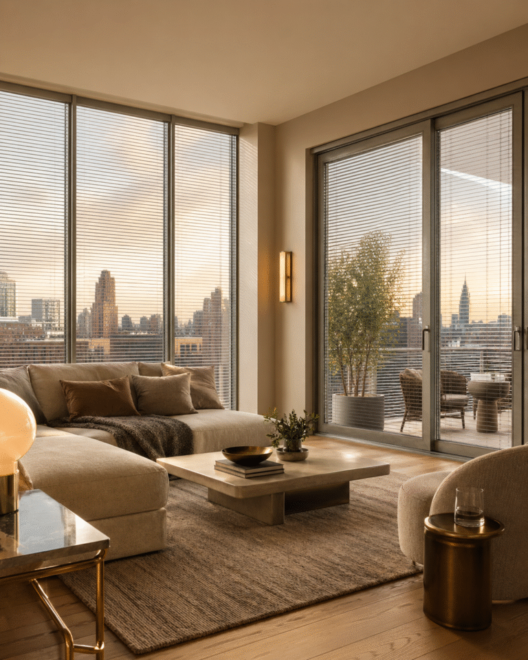 High-value aluminum windows and doors system with integrated blinds