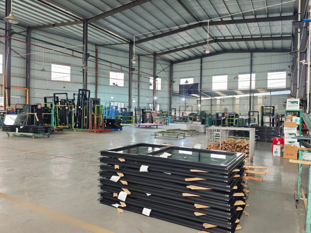Aluminum window manufacturing process